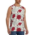thumbnail image 2 of Balery Leaves And Anemone Men's Sleeveless Muscle Shirts Workout Tank Top, Moisture Wicking, Odor Protection-Small, 2 of 8