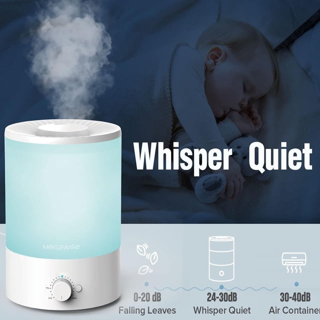 3.5L Cool Mist Humidifier – Ultra-Quiet Ultrasonic Vaporizer with Top-Fill De...