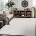 thumbnail image 3 of CAMILSON Modern Luxury Geometric Micro Loop Soft Stain Resistant Easy-Cleaning Non-Shedding Indoor Area Rug 6x9 White, 3 of 9