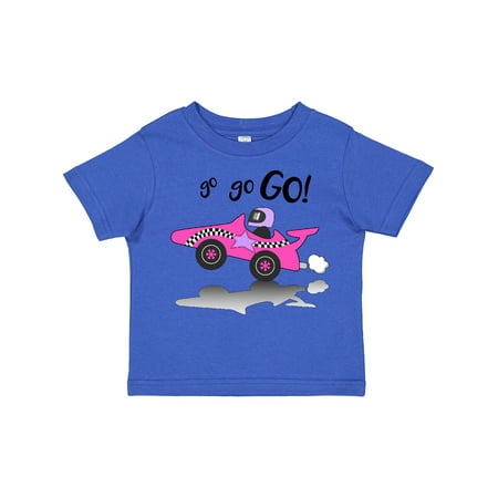 

Inktastic Go Go Go! Pink Racing Car Gift Toddler Boy or Toddler Girl T-Shirt