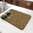 thumbnail image 3 of Dynamic Leopard Print Dish Drying Mat Leak-Proof Coffee Mat with Heat-Resistant Surface Super Absorbent & Non-Slip Backing Kitchen Mat Featuring Romantic and Glitter Animal Patterns Perfect for Coffee, 3 of 7