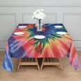 thumbnail image 3 of Colorful Tie Dye Pattern Square Tablecloth,Waterproof Square Table Cover,Wipeable Spillproof Washable Table Cover for Home Kitchen Party Decor 52"x52"(132x132cm), 3 of 6