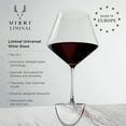 thumbnail image 3 of Viski Liminal Burgundy Crystal Wine Glass, Ultrathin Lightweight Clear Drinking Glasses, Elegant Stemmed Glassware for Chardonnay, Pinot Noir, and Red Wines, 23 oz, Set of 2, 3 of 5