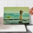 thumbnail image 2 of Hula Girl Cutting Board, Dancer Woman Doll in the Car Accessory Tourism Hawaiian Travel, Decorative Tempered Glass Cutting and Serving Board, in 3 Sizes, by Ambesonne, 2 of 5