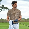thumbnail image 3 of Honeii Leopard Print-2 print Polo Shirt, a classic short-sleeved, button-down golf shirt designed for menXX-Large, 3 of 6