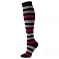 thumbnail image 1 of GDREDA Bas - Confort avec Nylon à Rayures Évacuant l'Humidité et Compression Douce pour Usage Quotidien Hommes et Femmes Rouge,G, 1 of 2