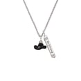 thumbnail image 2 of Delight Jewelry Silvertone Black Cowboy Hat Silvertone Be Strong and Courageous Bar Charm Necklace, 23", 2 of 4