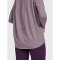 thumbnail image 4 of Remera CRZ YOGA de Algodón Pima Manga Larga Corte Holgado Morada, 4 of 6