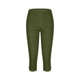 thumbnail image 3 of Faux Demin Capris for Women Stretch Pull on Plus Size Elastic Waist Trendy Leggings 2026 Casual Summer Capri Pants, 3XL, 3 of 8