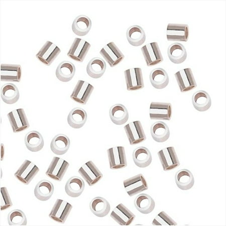 Sterling Silver Crimp Beads - Sterling Silver Crimp Beads 2 x 2mm (20)