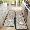 thumbnail image 4 of Kitchen Rugs Sets Of 2,Light Blue Chicken Floral Pattern Anti Fatigue Kitchen Mat Rugs Non Slip Washable,Decorative Kitchen Floor Mats for Kitchen,Sink,Laundry,17"x47"+17"x47", 4 of 5