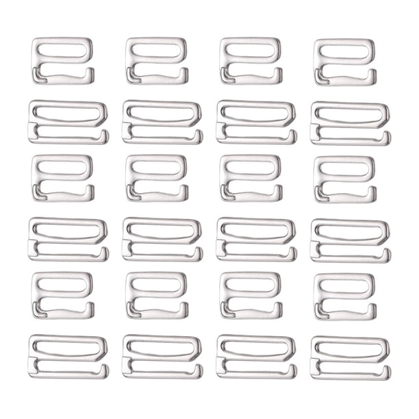 40pcs Sujetador Hebilla de ajuste Correa Diapositivas Ropa interior Hebilla Clips de costura Ganchos de cierre para mujeres y niñas (Plata)
