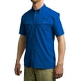thumbnail image 3 of Whitewater Lightweight Moisture Wicking Short Sleeve Fishing Shirt with UPF 50 (Strong Blue, Small), 3 of 10