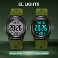 thumbnail image 5 of Kids Digital Watch for Age 4-12 Outdoor Multifunction Watch with Silicone Strap,EL Backlight,Alarm,Stopwatch,Waterproof Watch for Boys Girls, 5 of 10