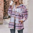 thumbnail image 5 of Lindreshi Shackets for Women 2023 with Pockets Casual Women's Hooded Collar Neck Summer Qutwear Pocket Gradient Prined Regular Women's Long Sleeve, 5 of 8