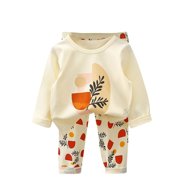 Pretxorve Kids Boys Long Sleeve Set Plain Light Summer Sleep Outfits