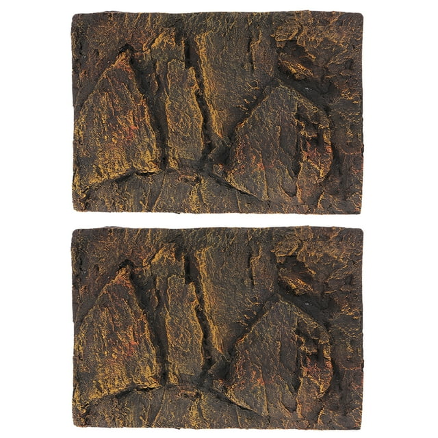 2pcs PU Aquarium Background Boards Turtle Tank Terrarium Background Boards