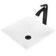 thumbnail image 5 of Vigo Vgt1148 Hibiscus 16" Square Stone Composite Vessel Bathroom Sink - Black, 5 of 12