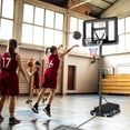 thumbnail image 4 of Gymax Système de Panier de Basketball Portable Réglable en Hauteur Sac de Sable Incassable 2 Filets, 4 of 9