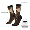 thumbnail image 4 of Vsdgher Western Skull Cowboy Crew Socks for Men & Women, Breathable Casual Athletic Ankle Socks, 4 of 6