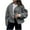 Gray, variant on Womens Cropped Wool Blend Jackets Fall V Neck Open Front Short Coats Casual Outerwear Winter Outfits (XXL, White)