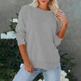 thumbnail image 6 of XFLWAM Sweatshirt for Women Crewneck Long Sleeve Side Split Tops Casual Solid Color Loose Pullover Shirts, 6 of 7