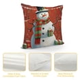 thumbnail image 4 of Creowell Snowman Pillow Cushion Covers Winter Decoration Zipper Closure 1PC 18x18in, 4 of 5
