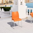 thumbnail image 4 of Compamia ISP049-ORA Vita Chaise de Salle à Manger Extérieure en Résine Orange - Ensemble de 2, 4 of 7