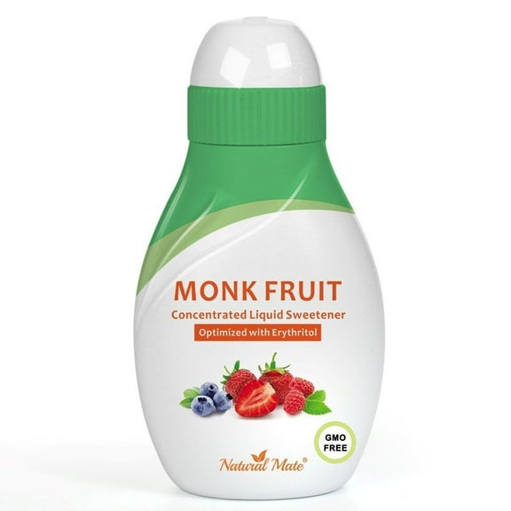 Monk Fruit Concentrated Liquid Sweetener (Optimized with Erythritol) 1.33 FL OZ (37 mL)