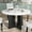 White+Black, variant on Harper & Bright Designs Round Dining Table for 4, Modern Kitchen Table with Faux Marble Top, Minimalist Black Dinette Table
