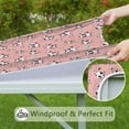 thumbnail image 6 of Pink Cow Spotted Pattern Square Fitted Tablecloth with Elastic Edge,Square Table Cover,Washable Elastic Table Cover for Home Kitchen Party Decor 36"x36", 6 of 6