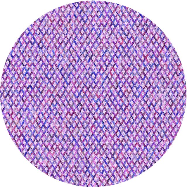 Ahgly Company Machine Washable Indoor Square Transitional Mauve Purple Area Rugs, 3' Square