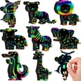 thumbnail image 1 of Tarjetas de rascar redondas y divertidas para rascar con forma de safari en la jungla, 80 unidades, 1 of 7