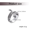thumbnail image 2 of GOOHOCHY 1 pieza elegante anillo ajustable en forma de serpiente anillo de cobra retro personalidad decoración de dedo anillo de fiesta para hombres y niños (n. ° 8), 2 of 7