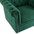 thumbnail image 6 of GDF Studio Chesterfield Swivel Club Chair with Deep Button-Tufted Upholstery & Nailhead Trim, Dark Green, 6 of 8