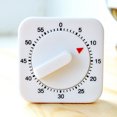 thumbnail image 2 of Novelty White Square 60-Minutes Mechanical Timer Reminder Counting for Kitchen, 2 of 6