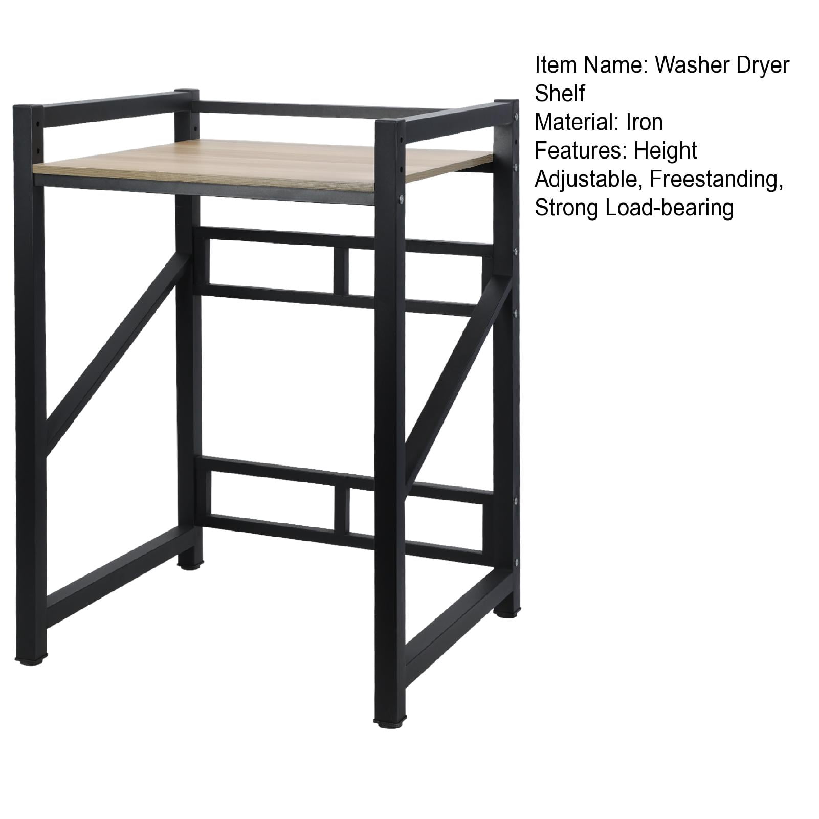 TidBay Over The Washer Storage Shelf, Washing Machine Storage Utility Rack with Countertop, Height Adjustable Washing Machine Storage Stand