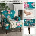 thumbnail image 4 of DREAMSIDEA Floral Accent Chairs Set of 2,Modern Nailhead Trim Armchair for Living Room, Comfy Upholstered Lounge Chair Reading Seat, 4 of 7
