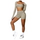 thumbnail image 1 of Conjuntos de entrenamiento de 2 piezas for mujer, sujetador deportivo acolchado de manga larga, trajes de gimnasio de cintura alta con, 1 of 6