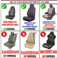 thumbnail image 2 of Premium Universal-fit 2 Piece Front High Back Seat Covers Set for Car Truck SUV Van -Gray & Black, 2 of 4