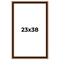 23x38 Frame Gold Brown Plein Air Vintage Solid Wood Picture Frame | 1.75 Inches Moulding Width |