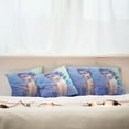 thumbnail image 3 of Ambesonne Winter Throw Pillow Cover 4 Pack, Fantasy Snow Queen, 18", Violet Blue Pale Green, 3 of 6