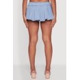 thumbnail image 6 of Women's Denim Pleated Micro Skirt with Shorts Lining, 6 of 6
