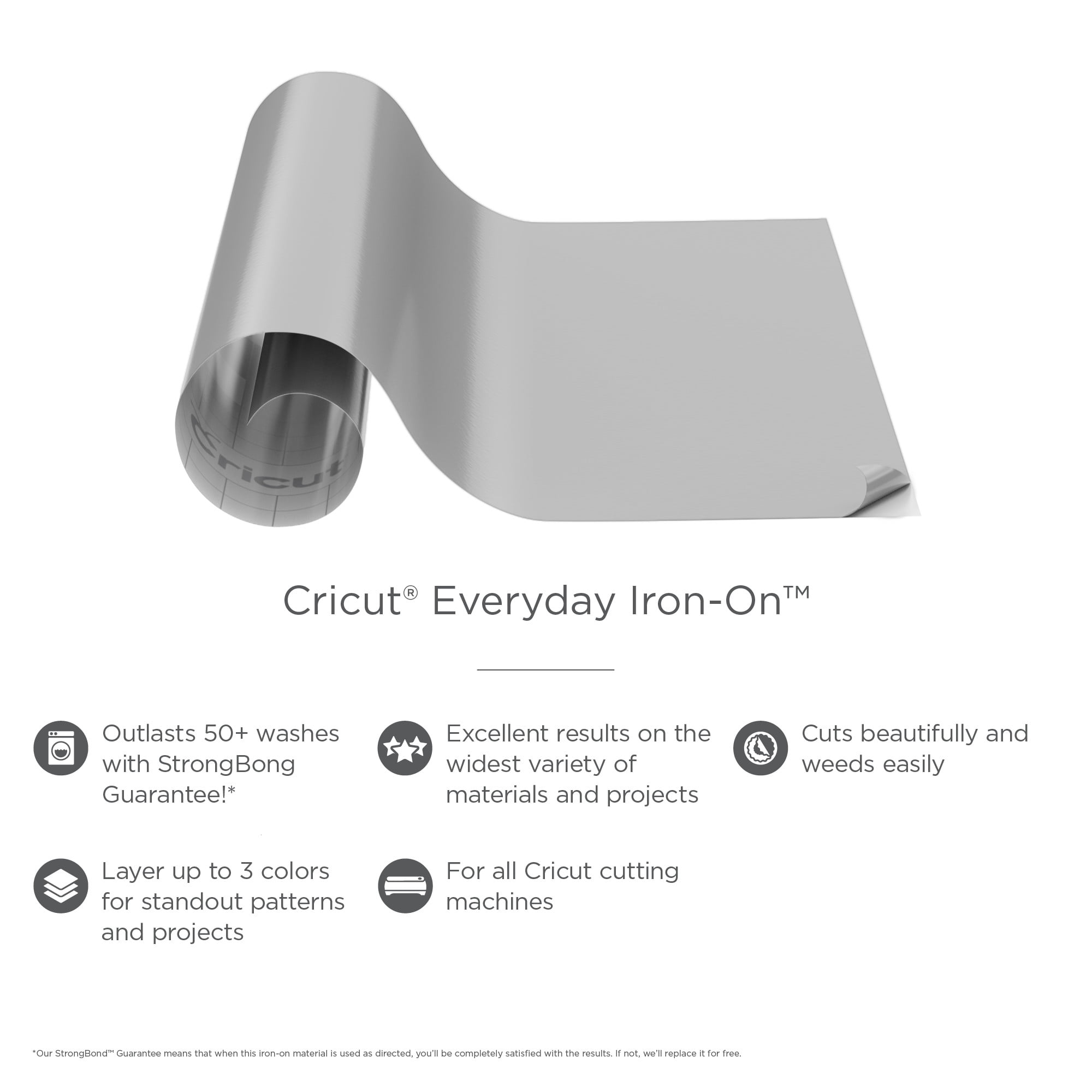 Cricut® Sportflex Iron-On™ Vinyl (2ft), 11.8" x 24", Silver