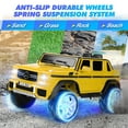thumbnail image 6 of JOYLDIAS 12V Kids Ride on Car 3 Speeds Licensed Mercedes-Benz Electric Toy w/ Bluetooth, Remote Control, LED Lights (Yellow), 6 of 11