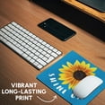 thumbnail image 6 of 3dRose, Photo of a sunflower from our garden on a blue background. Shine on., MousePad, 6 of 7