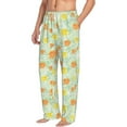 thumbnail image 3 of Kdxio Tree Palms Lemon Print Men's Sleep Pajama Pant Lounge Pants with Pockets, 3 of 8