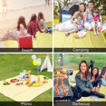 thumbnail image 5 of Manta de picnic impermeable 200x200 cm, estera de playa plegable portátil para acampar en el parque (amarillo) Feliz Sencillez, 5 of 5
