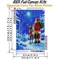 thumbnail image 2 of Kit de pintura de diamante 5D DIY para adultos Papá Noel, kit de punto de cruz con bordado de cristal redondo completo para decoración del hogar (12.0 x 16.0 in), 2 of 5