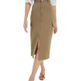 thumbnail image 3 of Dorothy Perkins - Falda Midi Cargamento para Mujer (Caqui), 3 of 4